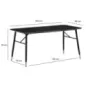 WOHNLING Stół do jadalni PARIS optyka czarnego marmuru 140x80x76cm / WL6.958 WOHNLING Stół do jadalni PARIS optyka czarnego marmuru 140x80x76cm / WL6.958
