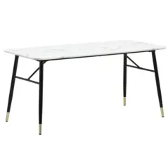 WOHNLING Stół do jadalni PARIS optyka białego marmuru 160x80x76cm / WL6.959