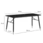 WOHNLING Stół do jadalni PARIS optyka czarnego marmuru 160x80x76cm / WL6.960 WOHNLING Stół do jadalni PARIS optyka czarnego marmuru 160x80x76cm / WL6.960
