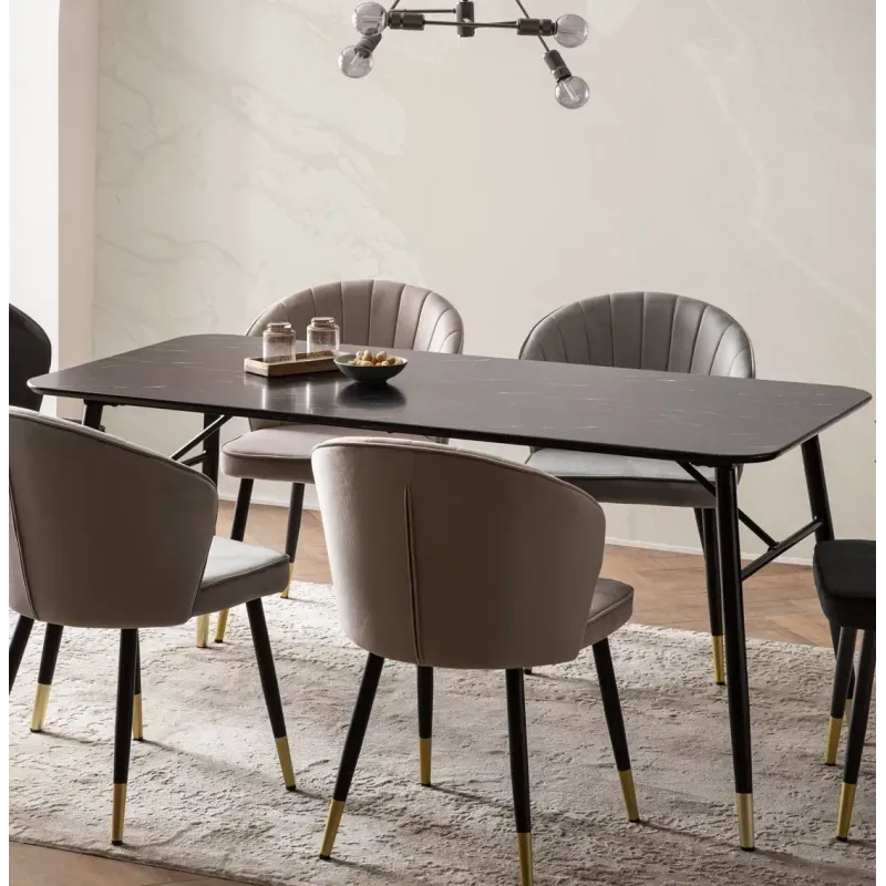 WOHNLING Stół do jadalni PARIS optyka czarnego marmuru 180x90x76cm / WL6.962 WOHNLING Stół do jadalni PARIS optyka czarnego marmuru 180x90x76cm / WL6.962