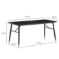 WOHNLING Stół do jadalni PARIS optyka czarnego marmuru 180x90x76cm / WL6.962 WOHNLING Stół do jadalni PARIS optyka czarnego marmuru 180x90x76cm / WL6.962
