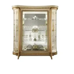 MELODIA Włoska witryna z meandrem Versace 4 drzwiowa 205cm / ArredoClassic
