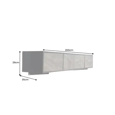 Komoda pod TV MOUNTAIN SOUL z naturalnego kamienia 200cm / 46112