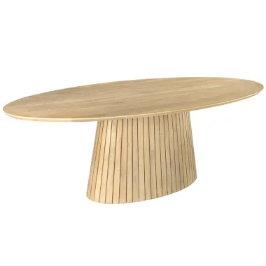 Invicta Stół do jadalni ART DECO owalny z drewna mango 220cm / 44563