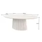 Invicta Stół do jadalni ART DECO owalny z drewna mango 220cm / 44563