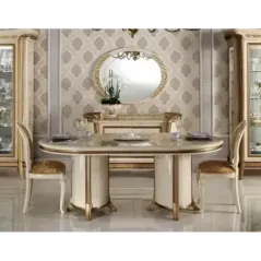 MELODIA Włoska witryna 2 drzwiowa z meandrem Versace 140cm / ArredoClassic
