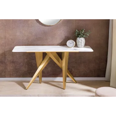 Invicta Konsola ART LIVING ceramiczny biały blat 140cm / 46203