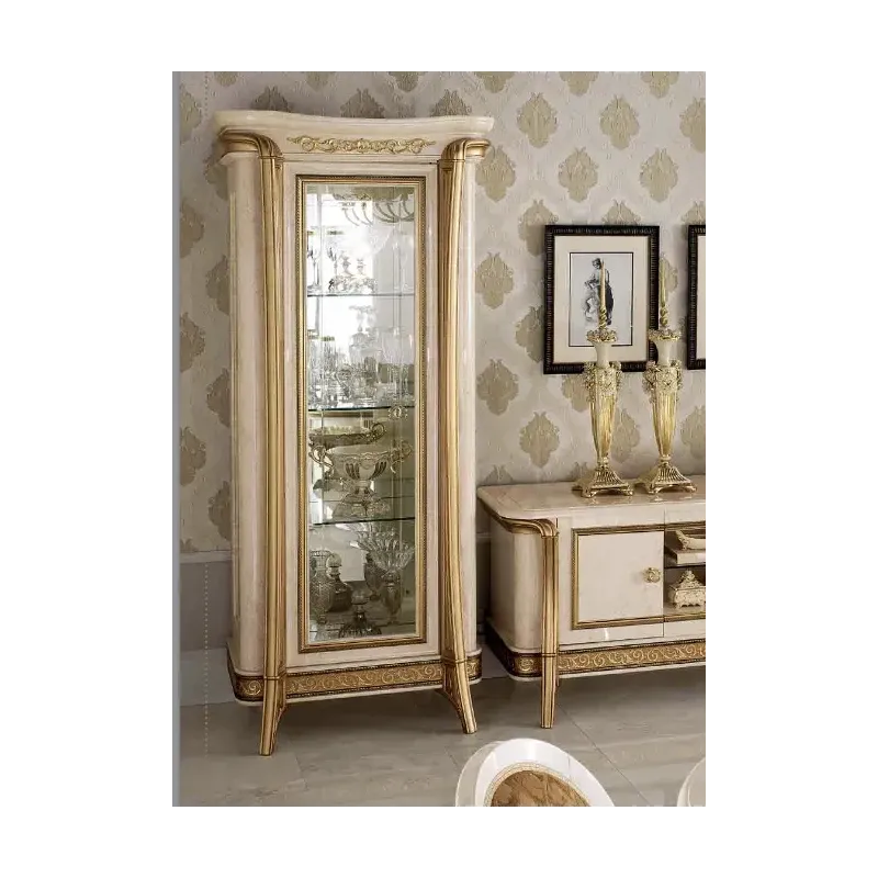 MELODIA Włoska witryna 1 drzwiowa z meandrem Versace 96cm / ArredoClassic MELODIA Włoska witryna 1 drzwiowa z meandrem Versace 96cm / ArredoClassic