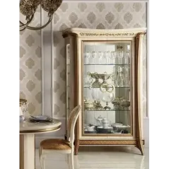 MELODIA Włoska witryna 1 drzwiowa z meandrem Versace 96cm / ArredoClassic