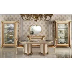 MELODIA Włoska witryna 1 drzwiowa z meandrem Versace 96cm / ArredoClassic