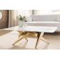 Invicta Stolik kawowy ART LIVING ceramiczny biały blat 130cm / 46204