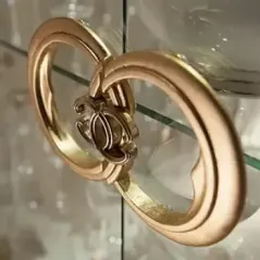 MELODIA Włoska witryna 1 drzwiowa z meandrem Versace 96cm / ArredoClassic