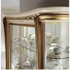 MELODIA Włoska witryna 1 drzwiowa z meandrem Versace 96cm / ArredoClassic