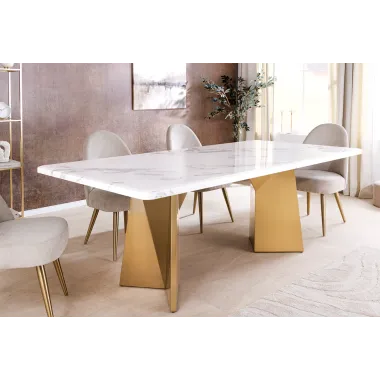 Invicta Stół do jadalni EXTRAVAGANCIA optyka białego marmuru 200cm / 45929
