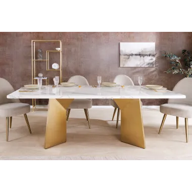 Invicta Stół do jadalni EXTRAVAGANCIA optyka białego marmuru 200cm / 45929
