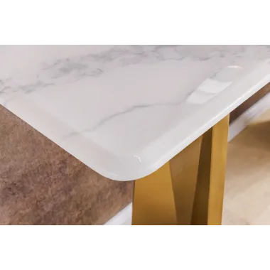 Invicta Konsola EXTRAVAGANCIA optyka białego marmuru 140cm / 45936