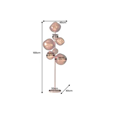Invicta Lampa podłogowa LIQUID DIAMOND 170cm / 46023