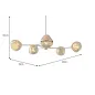 Invicta Lampa wisząca LIQUID DIAMOND 5 szklanych kloszy w kolorze złotym/ 46020