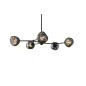 Invicta Lampa wisząca LIQUID DIAMOND 5 szklanych kloszy w kolorze szarym / 46021