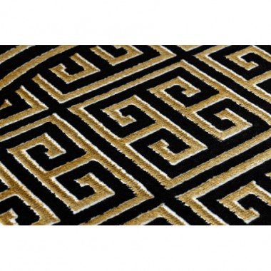Dywan Grecki wzór Versace czarny / złoty Ø 120cm