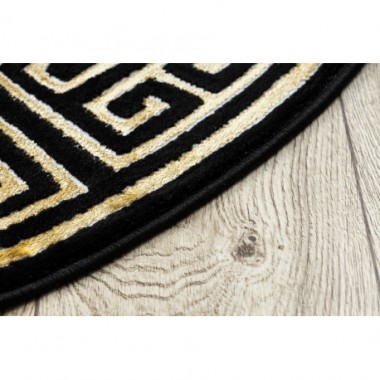 Dywan Grecki wzór Versace czarny / złoty Ø 120cm