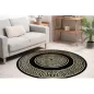 Dywan Grecki wzór Versace czarny / złoty Ø 120cm Dywan Grecki wzór Versace czarny / złoty Ø 120cm