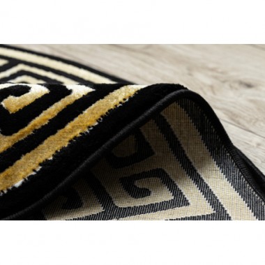 Dywan Grecki wzór Versace czarny / złoty Ø 150cm
