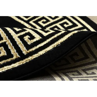 Dywan Grecki wzór Versace czarny / złoty Ø 150cm