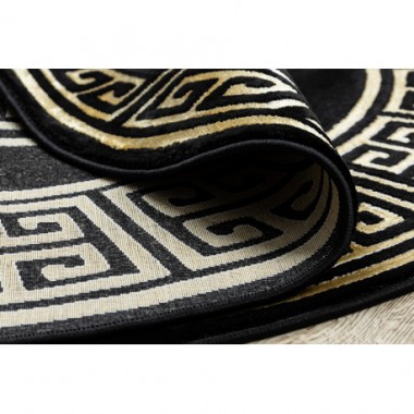 Dywan Versace meander czarny kość słoniowa Ø 150cm