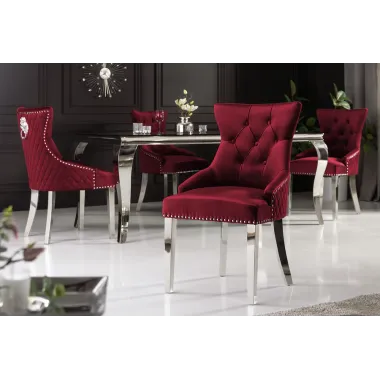 Invicta Krzesło CASTLE DELUXE z uchwytem w kształcie głowy lwa 53cm / 40472