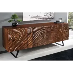 Invicta FLUID Komoda lite drewno akacji brązowa 3D 175cm / 45593