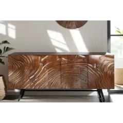 Invicta FLUID Komoda lite drewno akacji brązowa 3D 175cm / 45593