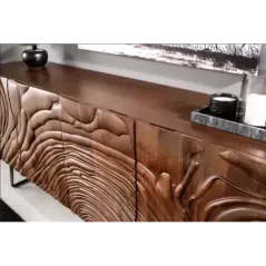 Invicta FLUID Komoda lite drewno akacji brązowa 3D 175cm / 45593