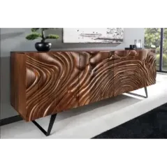 Invicta FLUID Komoda lite drewno akacji brązowa 3D 175cm / 45593