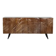 Invicta FLUID Komoda lite drewno akacji brązowa 3D 175cm / 45593