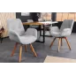 Invicta Krzesło BALTIC obrotowe 360° szare Bouclé 61cm / 44200