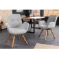 Invicta Krzesło BALTIC obrotowe 360° szare Bouclé 61cm / 44200