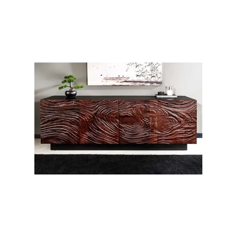 Invicta FLUID Komoda lite drewno akacji orzechowy brąz 3D 175cm / 45599 Invicta FLUID Komoda lite drewno akacji orzechowy brąz 3D 175cm / 45599