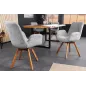 Invicta Krzesło BALTIC obrotowe 360° szare Bouclé 61cm / 44200