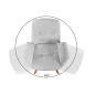 Invicta Krzesło BALTIC obrotowe 360° szare Bouclé 61cm / 44200
