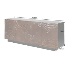 Invicta FLUID Komoda lite drewno akacji orzechowy brąz 3D 175cm / 45599
