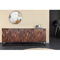 Invicta DUNE Komoda lite drewno akacji orzechowy brąz 3D 175cm / 45596