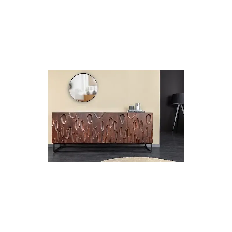 Invicta DUNE Komoda lite drewno akacji orzechowy brąz 3D 175cm / 45596 Invicta DUNE Komoda lite drewno akacji orzechowy brąz 3D 175cm / 45596