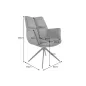 Invicta Krzesło obrotowe PAPILLON 360° czarne 62cm / 45184