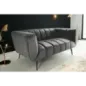Invicta Sofa NOBLESSE 2 osobowa szary aksamit 165cm / 45050 Invicta Sofa NOBLESSE 2 osobowa szary aksamit 165cm / 45050