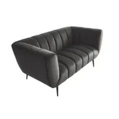 Invicta Sofa Noblesse 2 osobowa szary aksamit 165cm / 45050