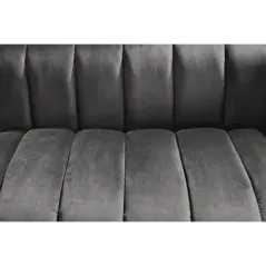 Invicta Sofa Noblesse 2 osobowa szary aksamit 165cm / 45050