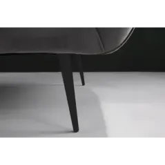 Invicta Sofa Noblesse 2 osobowa szary aksamit 165cm / 45050