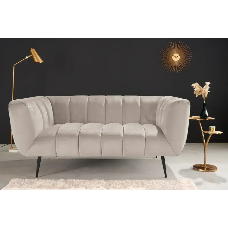 Invicta Sofa NOBLESSE 2 osobowa szampański aksamit 165cm / 44537 Invicta Sofa NOBLESSE 2 osobowa szampański aksamit 165cm / 44537