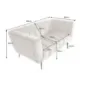 Invicta Sofa NOBLESSE 2 osobowa szampański aksamit 165cm / 44537 Invicta Sofa NOBLESSE 2 osobowa szampański aksamit 165cm / 44537